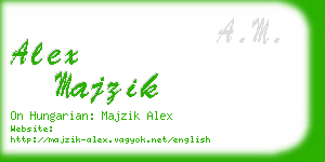 alex majzik business card